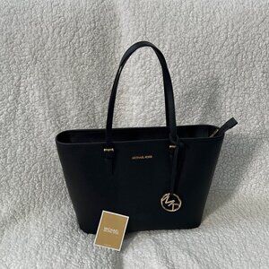 NWT Black Michael Korrs Shoulder Tote Bag